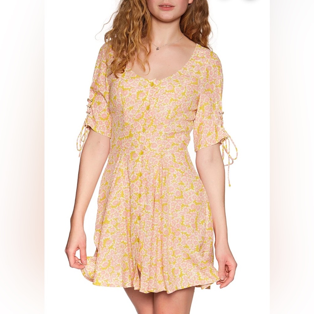 Free People Lace Up Mini Dress